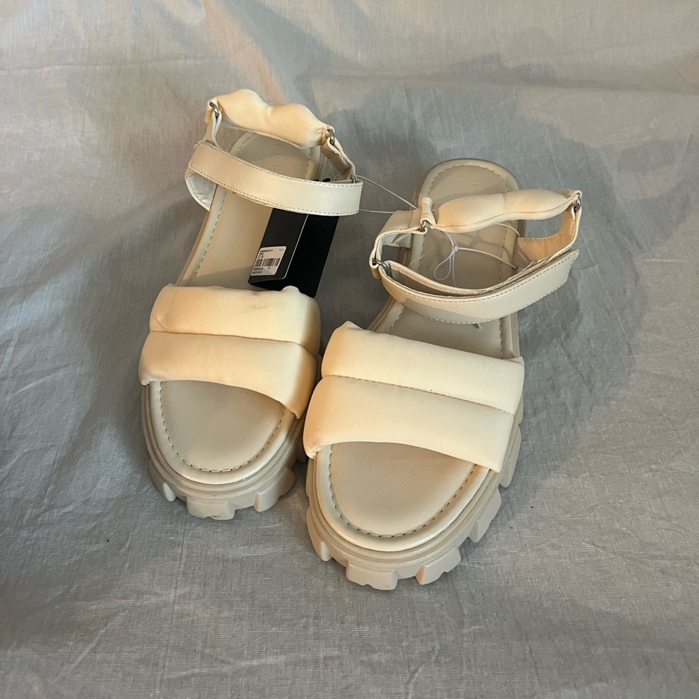 Forever 21 Off-White Strappy Sandals